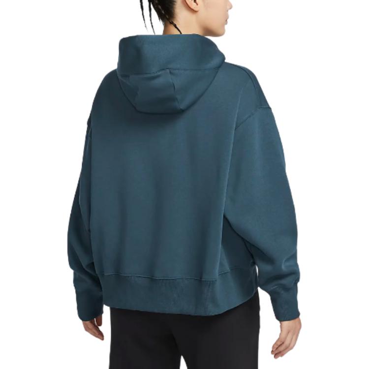 Футболка Nike Sportswear Phoenix Fleece женская Armory Темно-синяя/Белая парусина, Арсенал Темно-синяя/Белая парусина — фото 3
