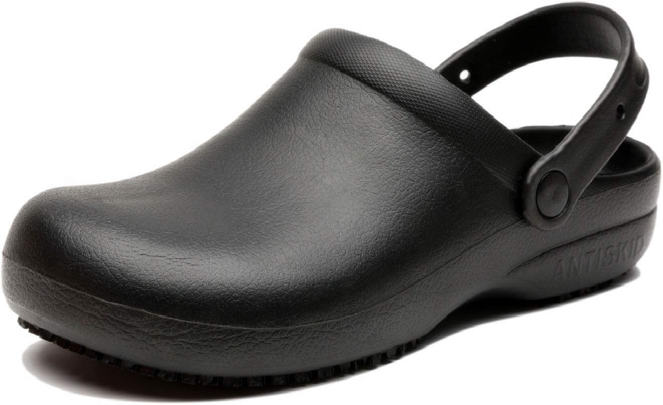 

Унисекс Кулинарные Сабо с Противоскользящей Подошвой, Масло- и Водостойкие Туфли Iniceslipper, черный