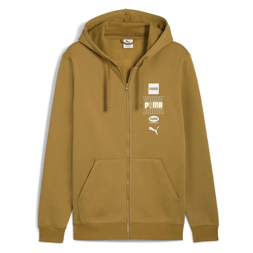 

Толстовка Puma ESS Logo LAB Holiday full zip, зеленый