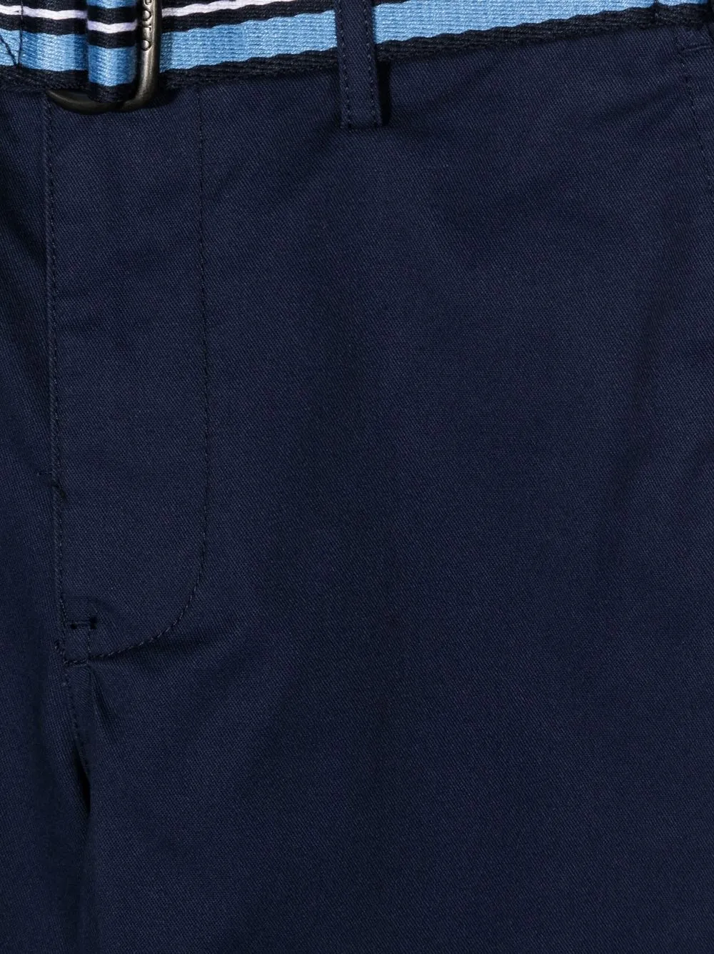Шорты-бермуды с карманами и поясом POLO RALPH LAUREN KIDS, синий — фото 3