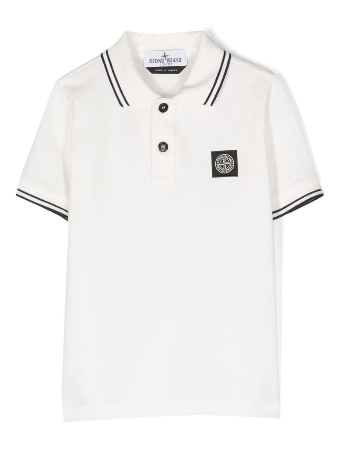 

Stone Island Junior рубашка поло с нашивкой-логотипом, белый