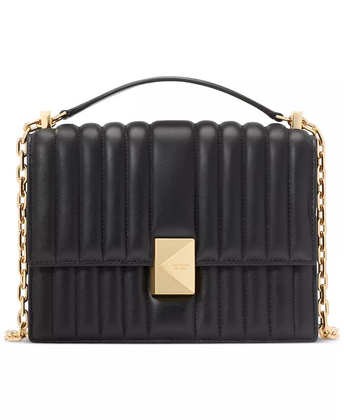 

Маленькая сумка через плечо из стеганой кожи с цепочкой Deco kate spade new york, черный