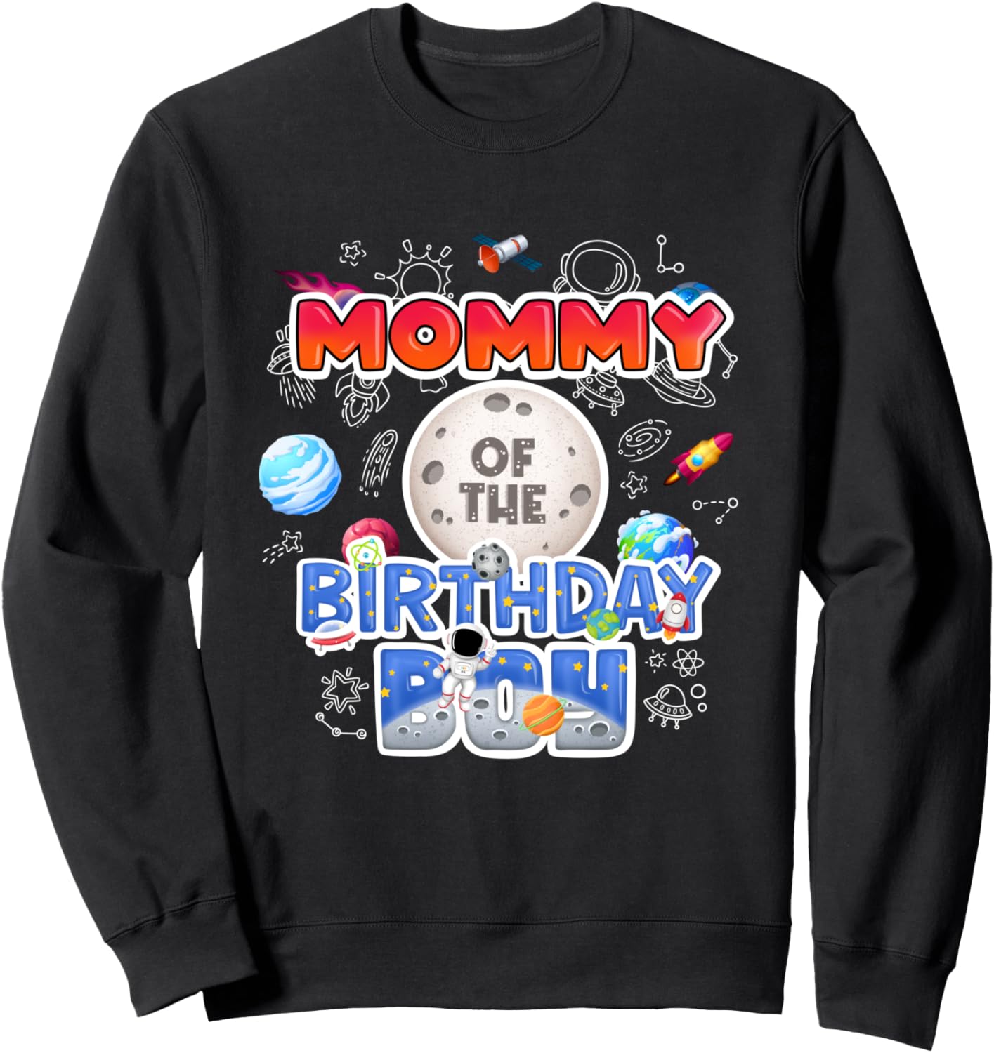 

Толстовка для мамы именинника в стиле космонавта на день рождения Matching Family Astronaut Birthday Space Gift Shop, черный