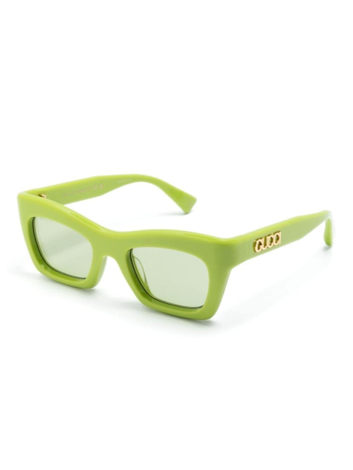Солнцезащитные очки в прямоугольной оправе Gucci Eyewear, зеленый — фото 2