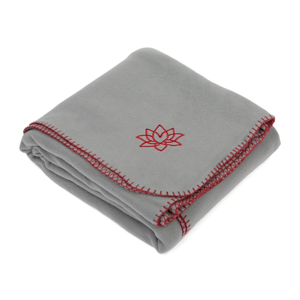 

Одеяло для йоги ASANA BLANKET из флиса с вышивкой ЛОТОС темно-зеленое Bodhi
