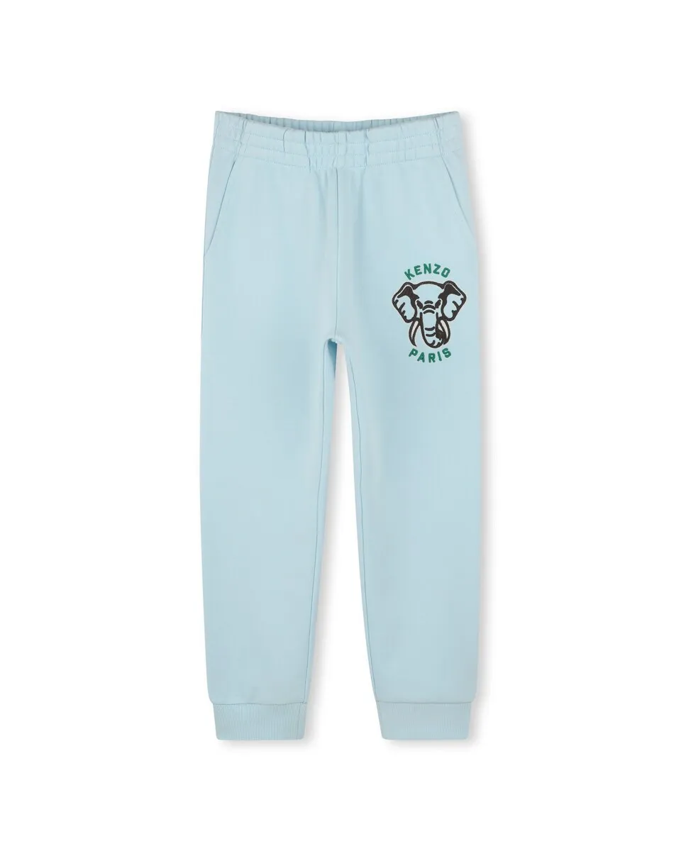 

Бэби мальчик хлопковые спортивные штаны с карманами Kenzo Kids, голубой