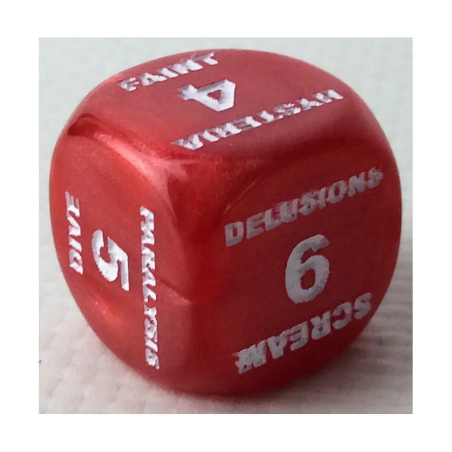 

Insanity & Shock Die — мраморно-красный с белым, Insanity & Shock and Assorted Dice