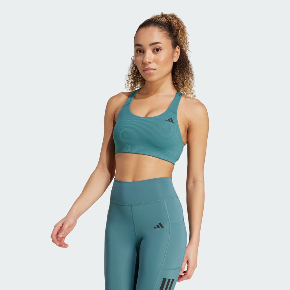 

Спортивный бюстгальтер Adidas Powerimpact Rib Medium Support Training Bra, цвет Preloved Teal