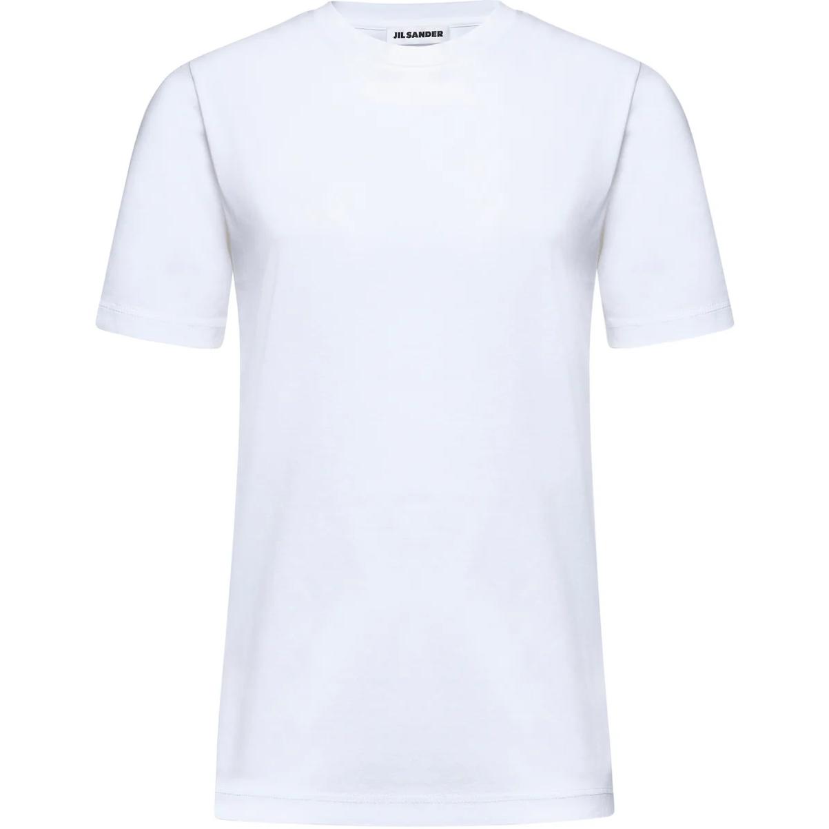 

Футболка с коротким рукавом и круглым вырезом JIL SANDER, белый