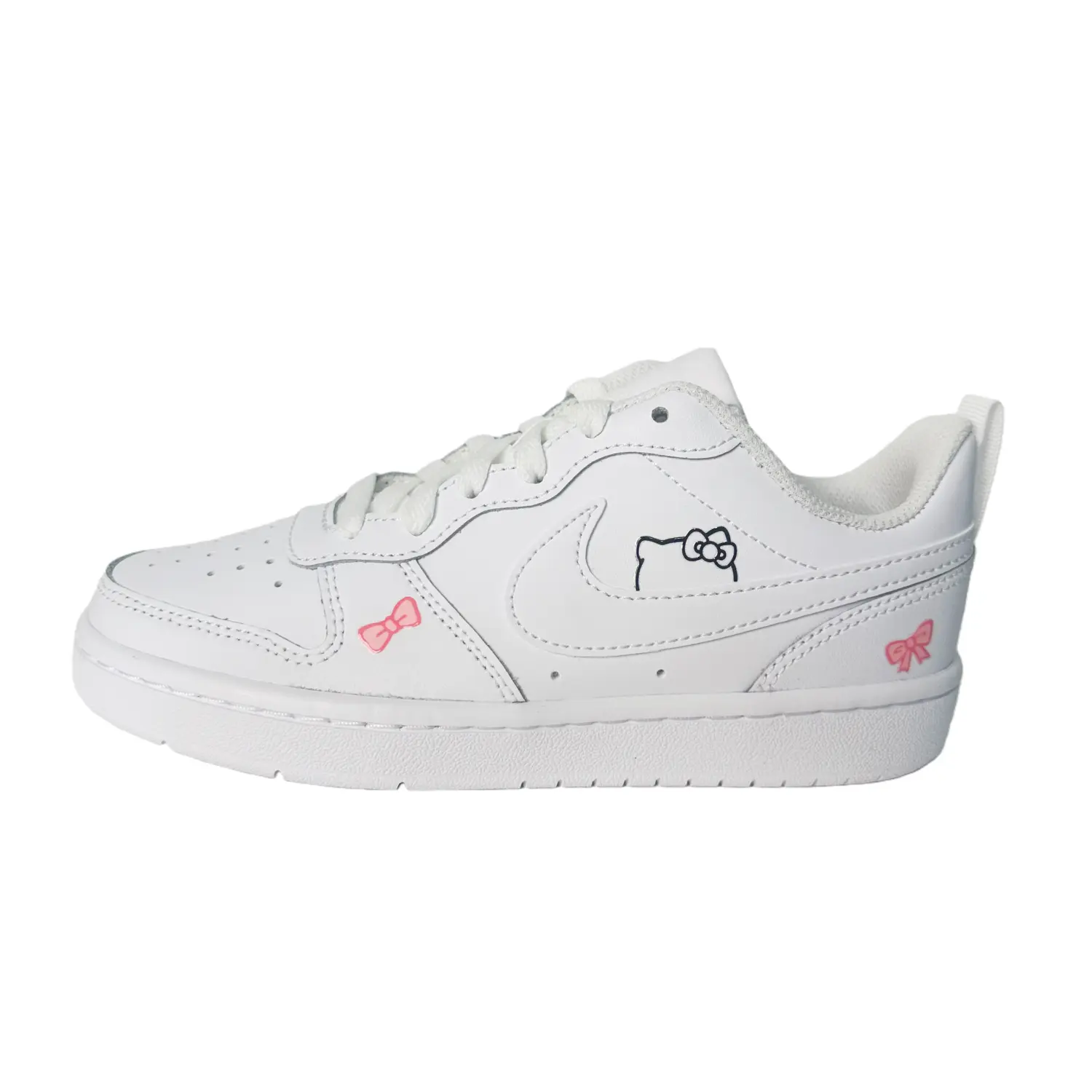

Nike Кроссовки Court Borough Hello Kitty Butterfly Dancing Leather Low top Skateboard Shoes Unisex White