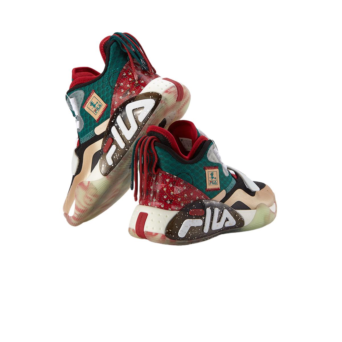 FILA KIDS Детские баскетбольные кроссовки Low Top с технологией BOA, противоскользящие, амортизирующие, цвет High Mountain Green Black — фото 4