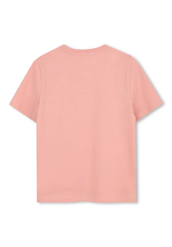 Детская/Подростковая футболка с короткими рукавами, унисекс, с принтом. Boss Kidswear, Pink Washed Pink — фото 2