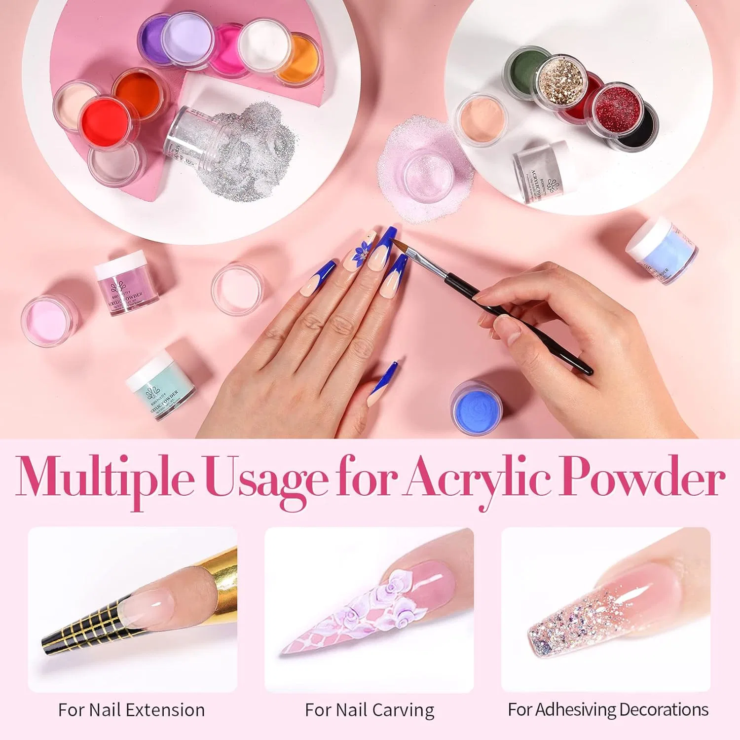 Набор акриловых пудр для ногтей 24 цвета от Born Pretty Born Pretty, 24 Colours Acrylic Powder For Nails — фото 3