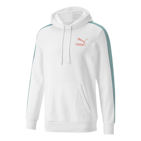 

Толстовка cotton crew neck hoodie 'white blue pink' Puma, белый