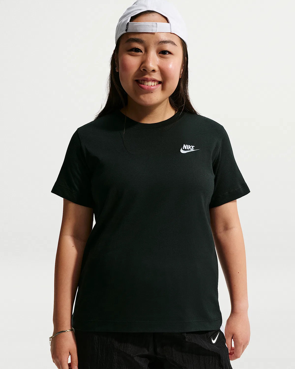 Детская футболка (большой размер) Nike Sportswear, Black/White/Wolf Grey