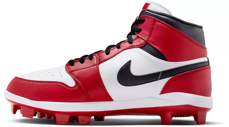 Мужские высокие бейсбольные бутсы Nike Jordan 1 Retro MCS, красный/черный — фото 3