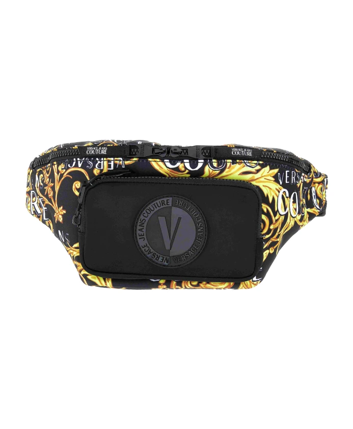 

Черная поясная сумка с логотипом Versace Jeans Couture, черный