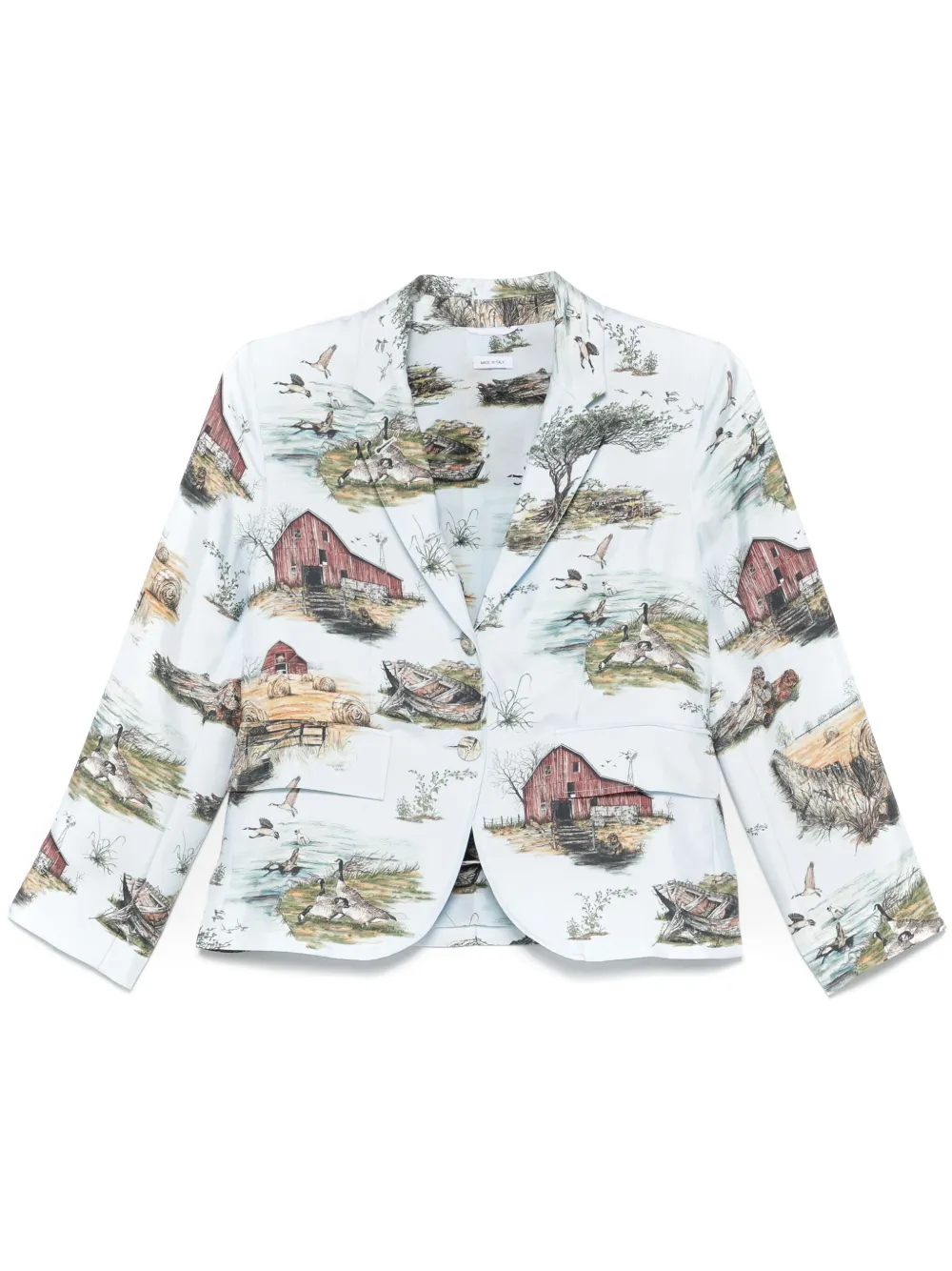 

Пиджак с принтом THOM BROWNE, синий