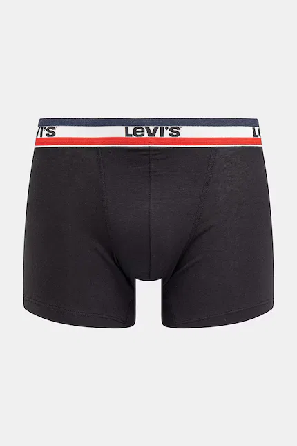 Боксеры мужские хлопковые 2 шт Levi's, черный — фото 2