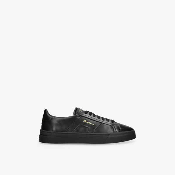 

Dbbs кожаные низкие кроссовки Santoni, черный