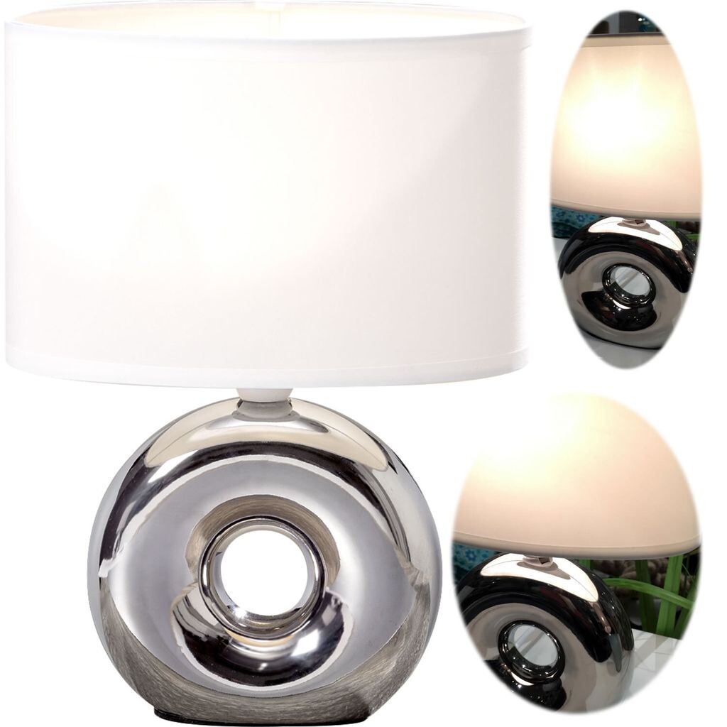 

LS-LebenStil Настольная лампа Napoli Ball Silver White E14 26см Настольная лампа Прикроватная лампа