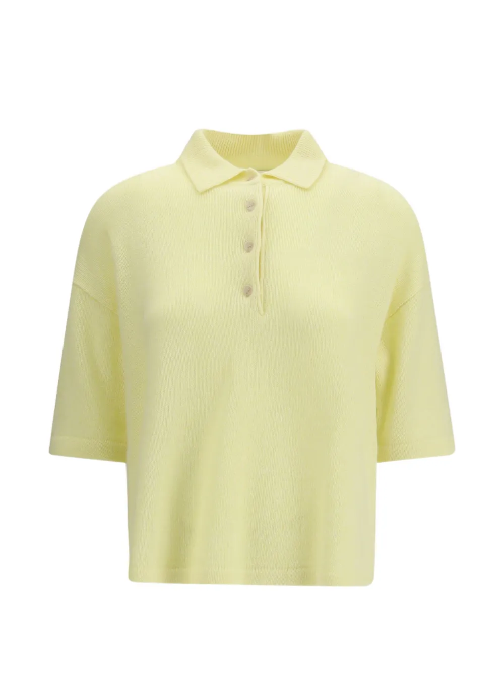 

Вязаное изделие с короткими рукавами на пуговицах ALLUDE, желтый