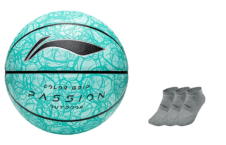 

LINING Баскетбольный мяч PU Green размер 7 тренировочный unisex China