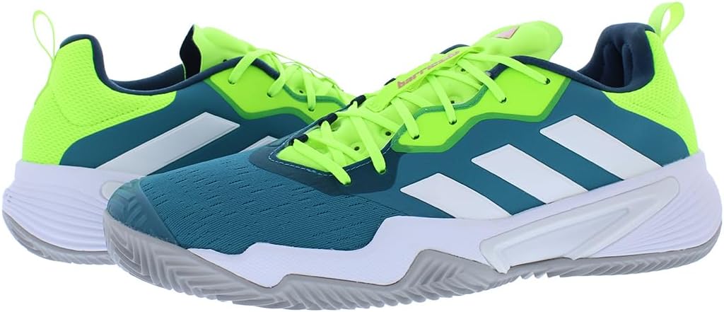 Мужские теннисные кроссовки Adidas Barricade Clay, черный/синий/желтый — фото 2