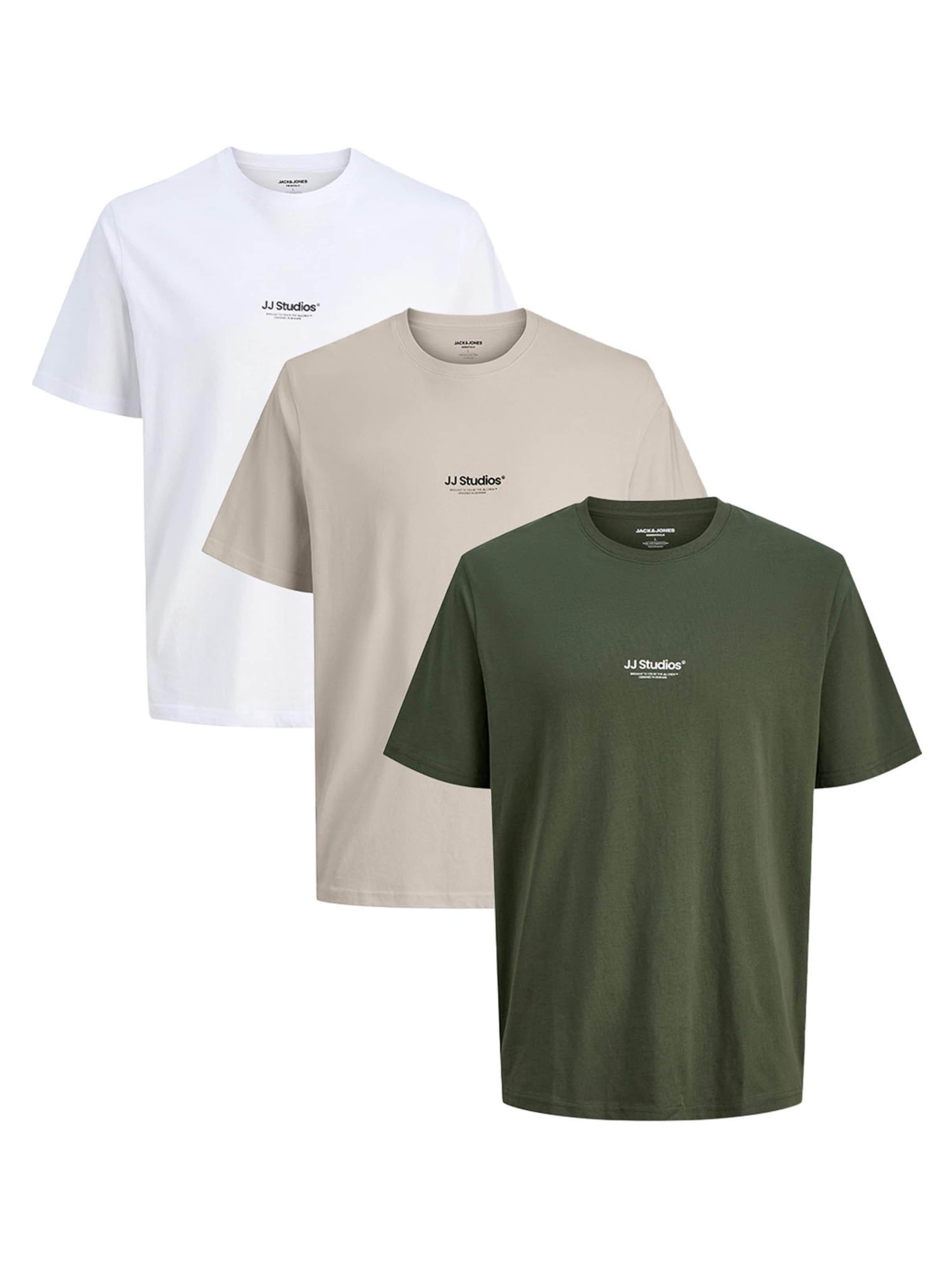 

JACK & JONES Футболка 'Soho' в крапчатом бежевом цвете