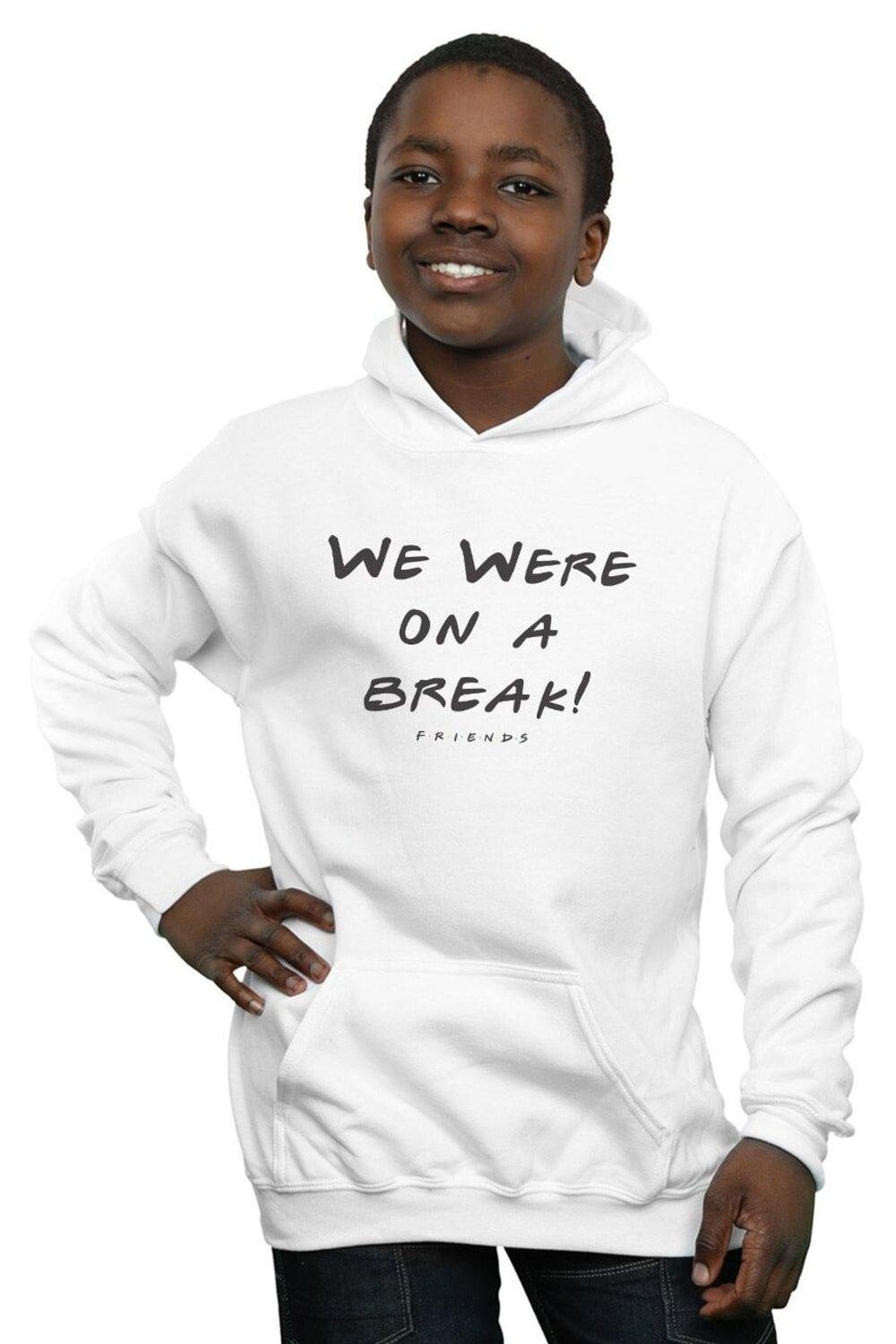 

Толстовка с надписью We We We We We We We We We We We We We Were On A Break Friends, белый