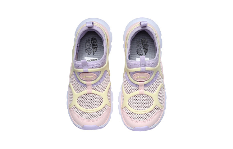 Кроссовки LINING YOUNG Sports Life Collection Kids Lifestyle Shoes PS Low-top Light Pink/lilac Purple/light Oil Yellow — фото 3