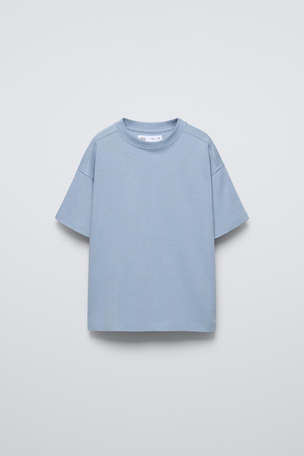 

Общая тяжелая футболка ZARA, цвет Sky blue