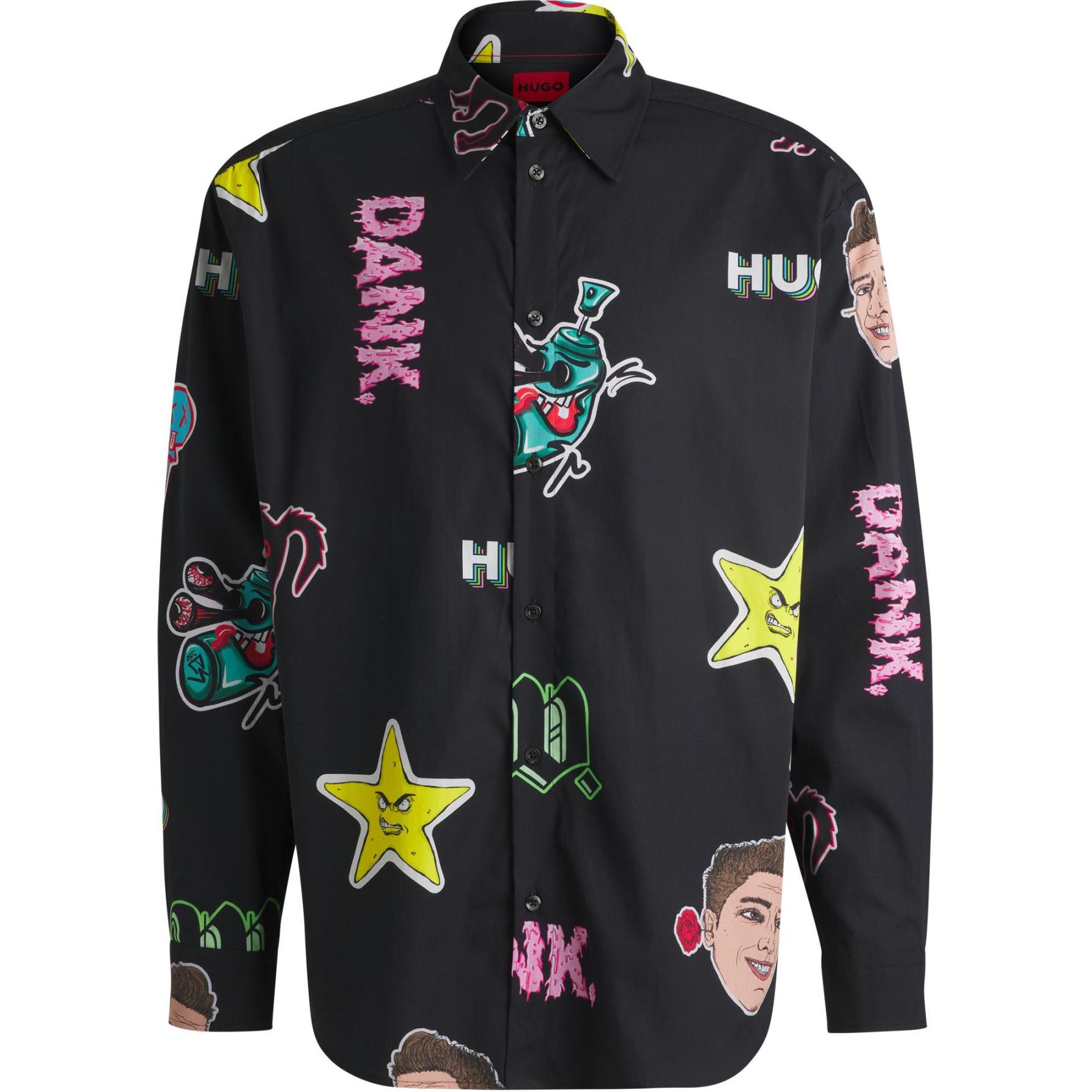 

Футболка HUGO BOSS с принтом, черная