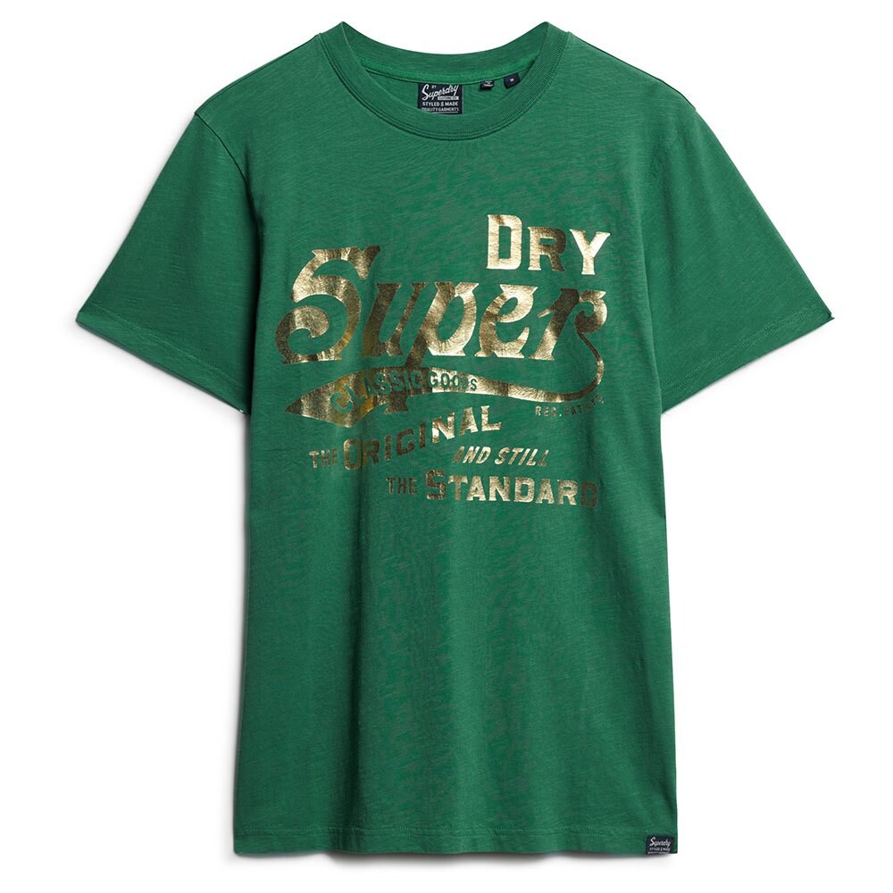 Футболка с коротким рукавом Superdry Metallic Workwear Graphic, зеленый — фото 2