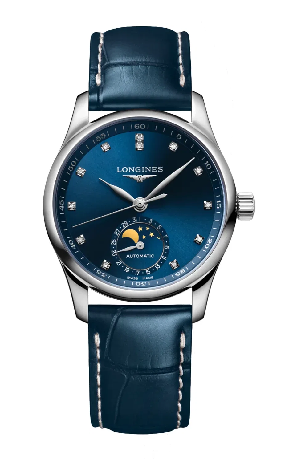 МАСТЕР-КОЛЛЕКЦИЯ ЛОНЖИН С ФАЗАМИ ЛУНЫ - L2.409.4.97.0 LONGINES, серебряный