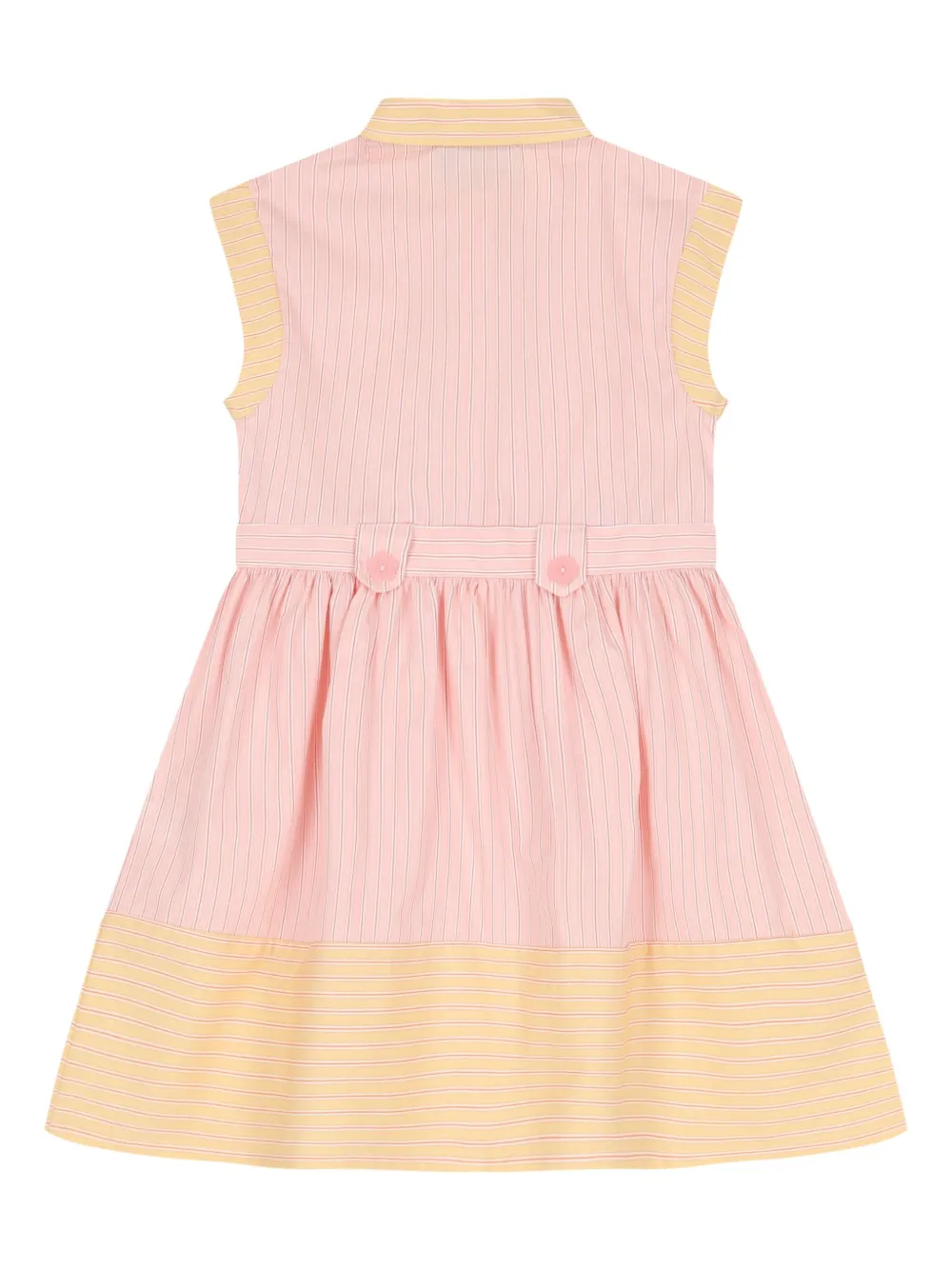 Полосатое платье с вышитым логотипом Aigner Kids, розовый — фото 2
