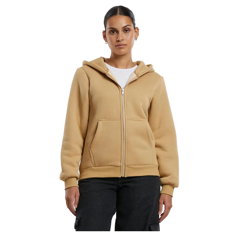 

Толстовка Urban Classics Bonded Sherpa full zip, бежевый