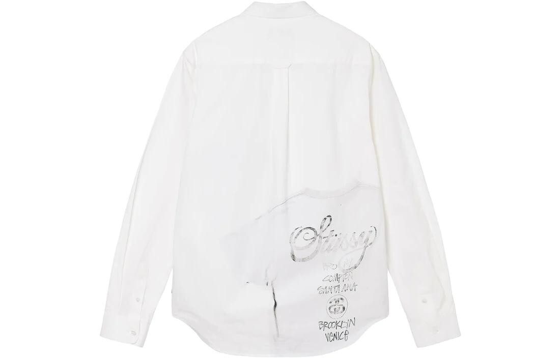 Мужская рубашка World Cruise Series белого цвета Stussy, белый — фото 2