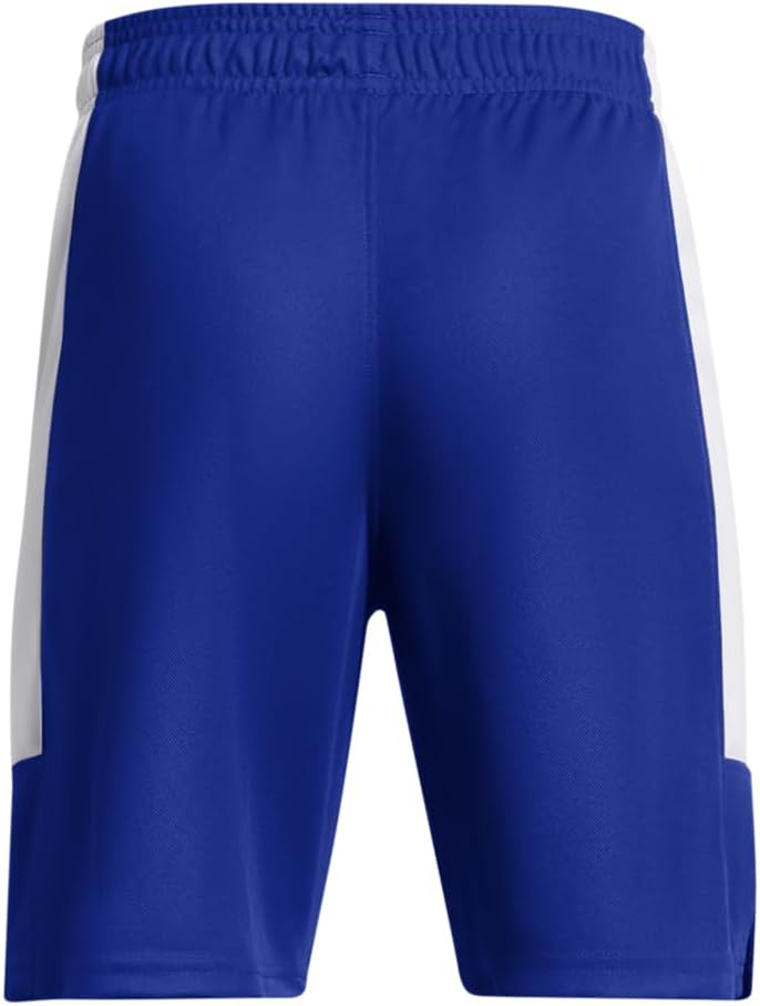 Баскетбольные шорты Under Armour Baseline для мальчиков, (400) Team Royal/White — фото 2