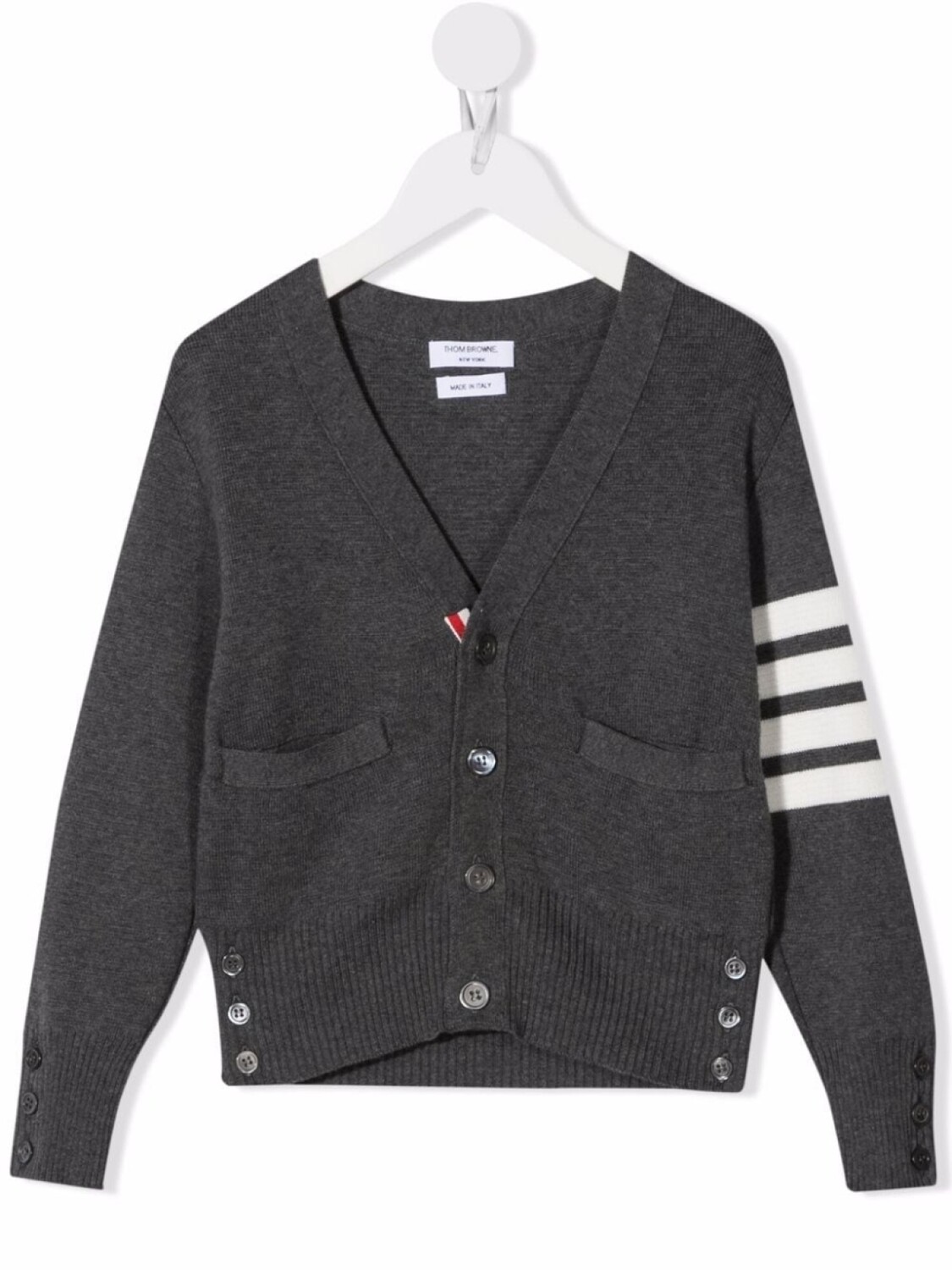 

Кардиган с полосками Thom Browne Kids, серый