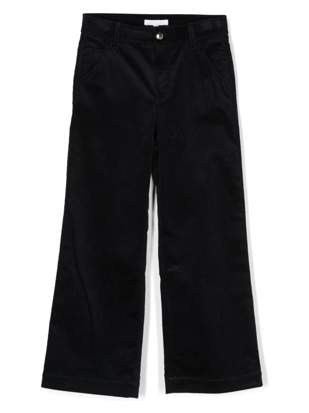 

Вельветовые брюки широкого кроя Chloé Kids, синий