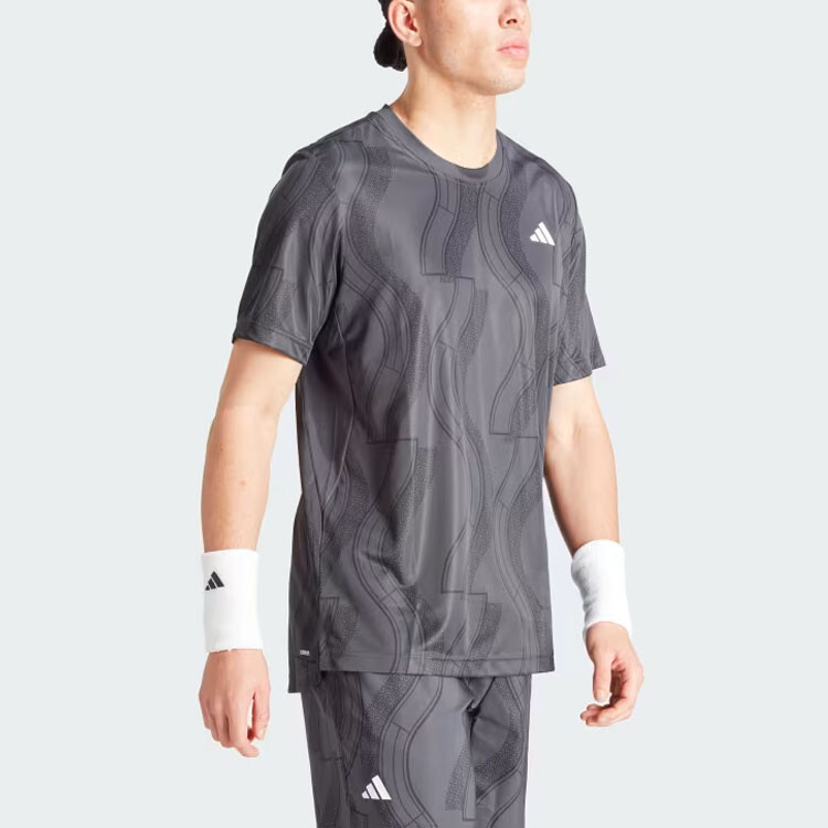 Футболка мужская темно-серая Adidas, темно-серый — фото 4