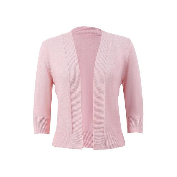 

Женский укороченный кардиган с 3/4 рукава Elitechoice, Lotus Pink