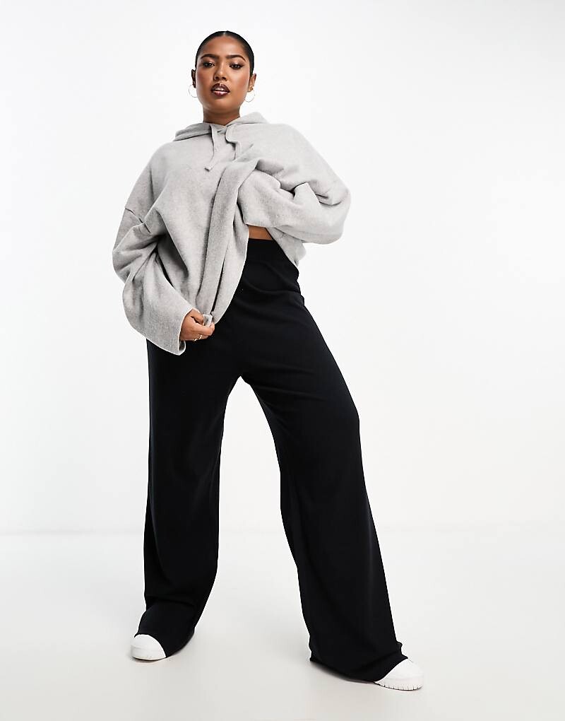 

ASOS DESIGN Curve – Очень мягкие черные джоггеры широкого кроя