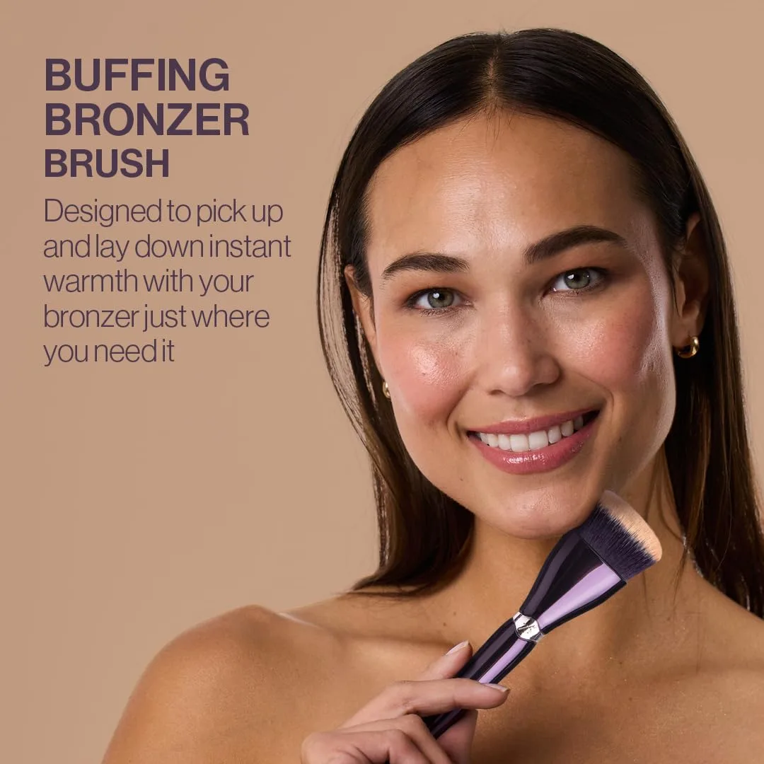 Anisa Beauty Buffing Bronzer Brush | Овальная щетка с плотными волокнами для скульптурирования, растушевки и контуринга | Подходит для пудровых и кремовых бронзеров | Vegan & Cruelty-Free — фото 2