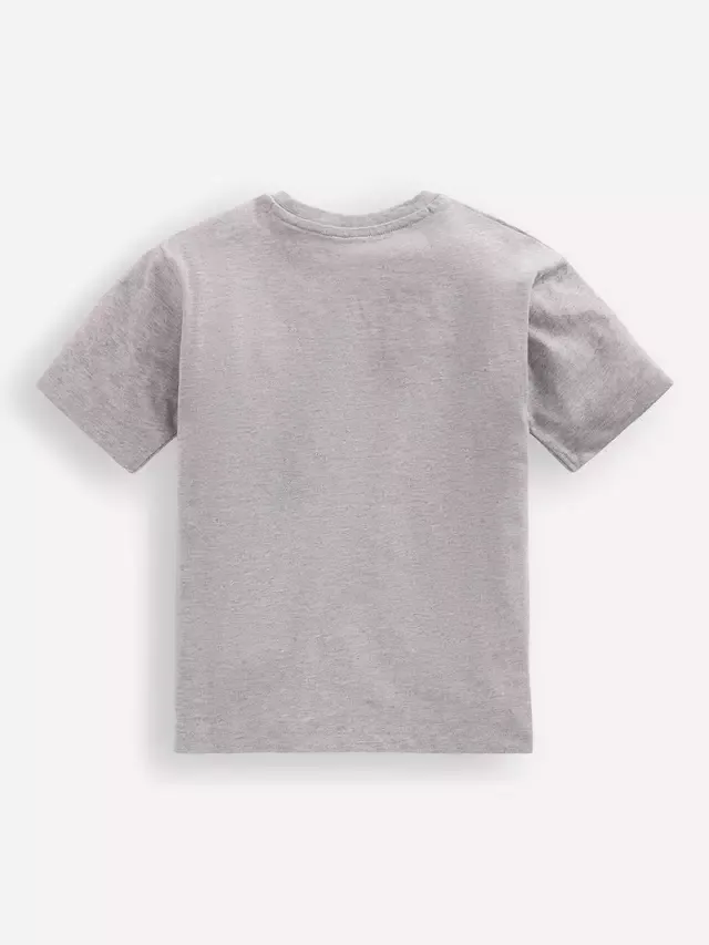 Детская свободная футболка с вышивкой, серая Mini Boden — фото 2