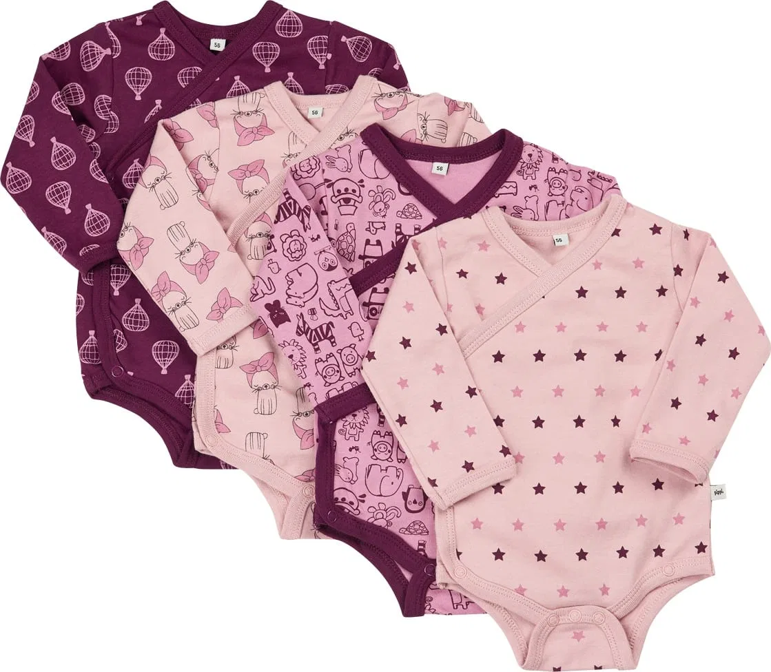 Боди детский с принтом, Pippi Babywear, сиреневый