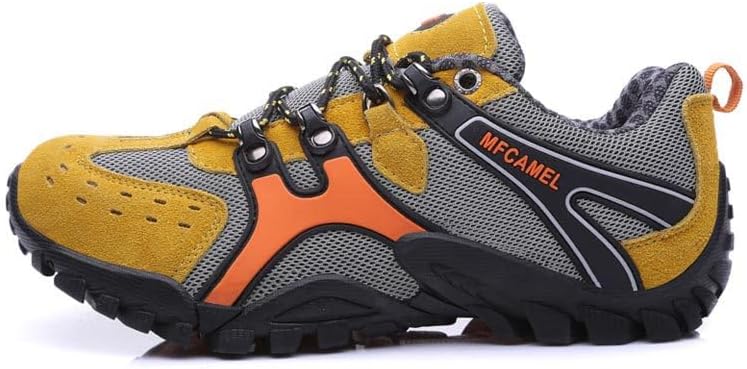 

Мужские трекинговые кроссовки для походов на открытом воздухе для всех сезонов, легкая обувь для прогулок по тропам, удобная повседневная обувь для кемпинга, путешествий и ежедневного ношения Qacksv, желтый