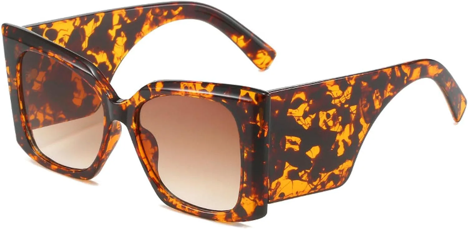 

Солнцезащитные очки «кошачий глаз» для женщин и мужчин, винтажные, увеличенного размера, роскошные, с градиентным переходом цвета, в большой оправе TVTBBVV, C2