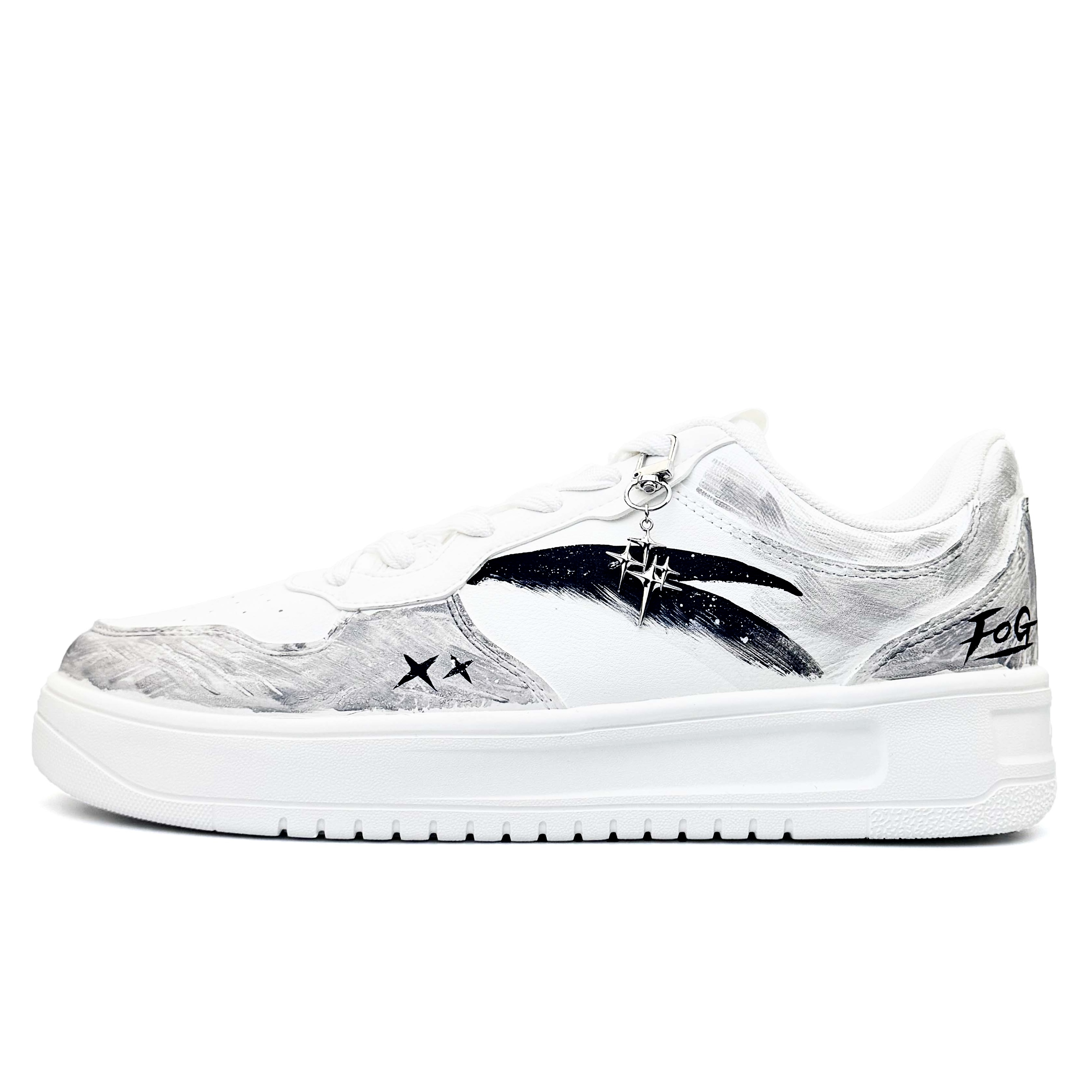 

ANTA Легкие кроссовки Easy Star Mist Abrasion Resistant Breathable Slip Resistant Low top Skateboard Shoes Unisex Gray White